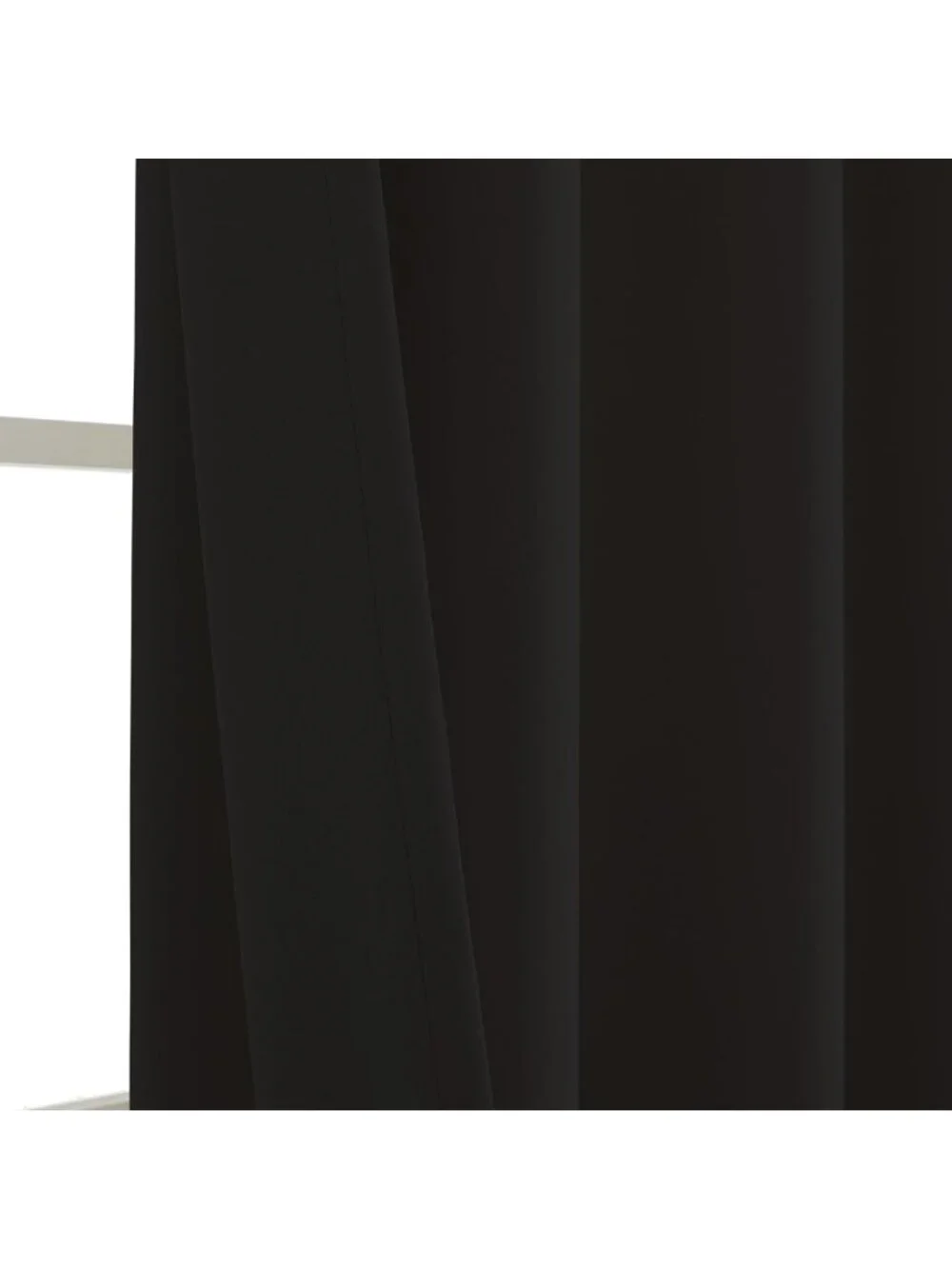 Fire Retardant Black Curtain Panel, 52x84 inch, Rod Pocket Top for Dorm & School